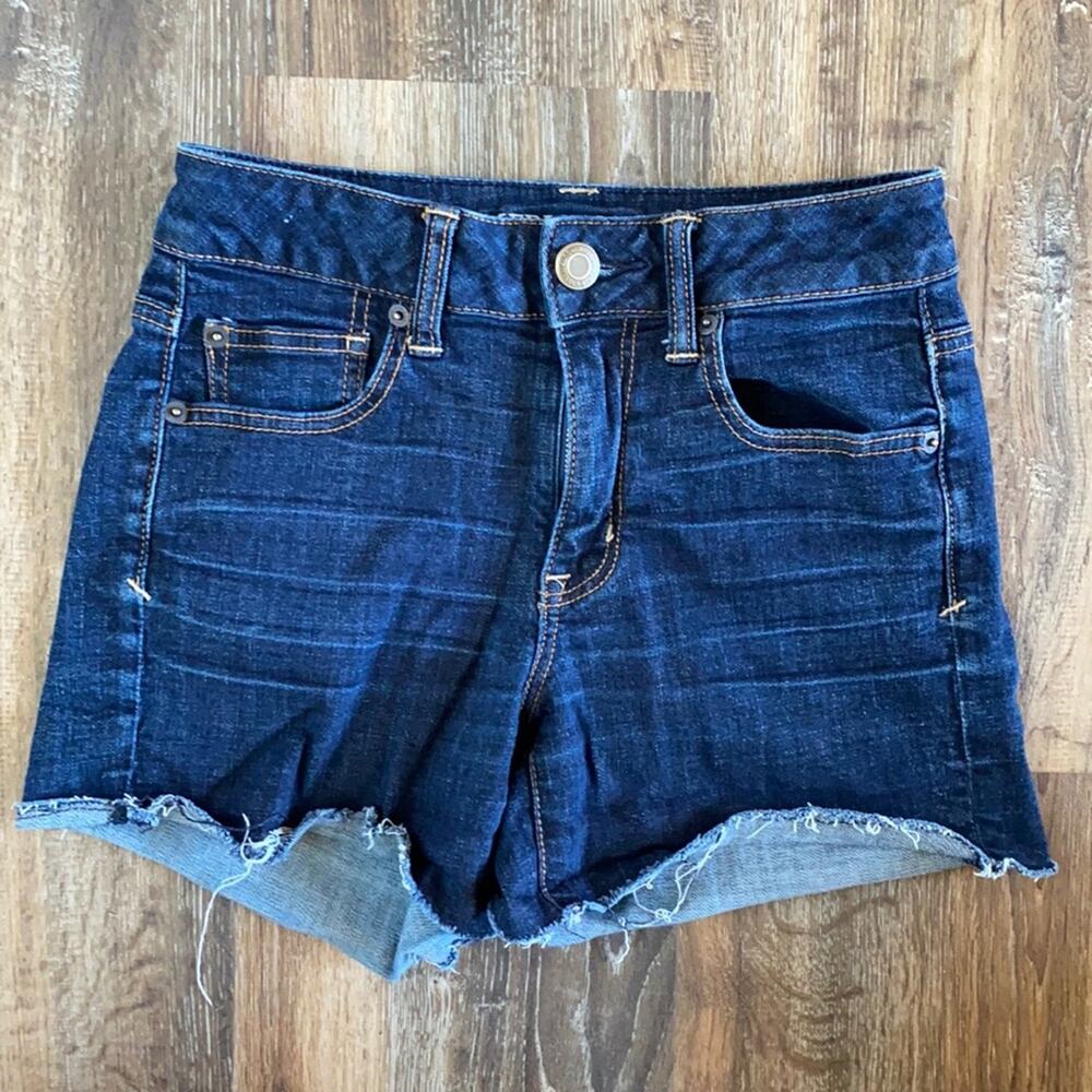 American Eagle Super Stretch Cutoff Denim Shorts Size 4